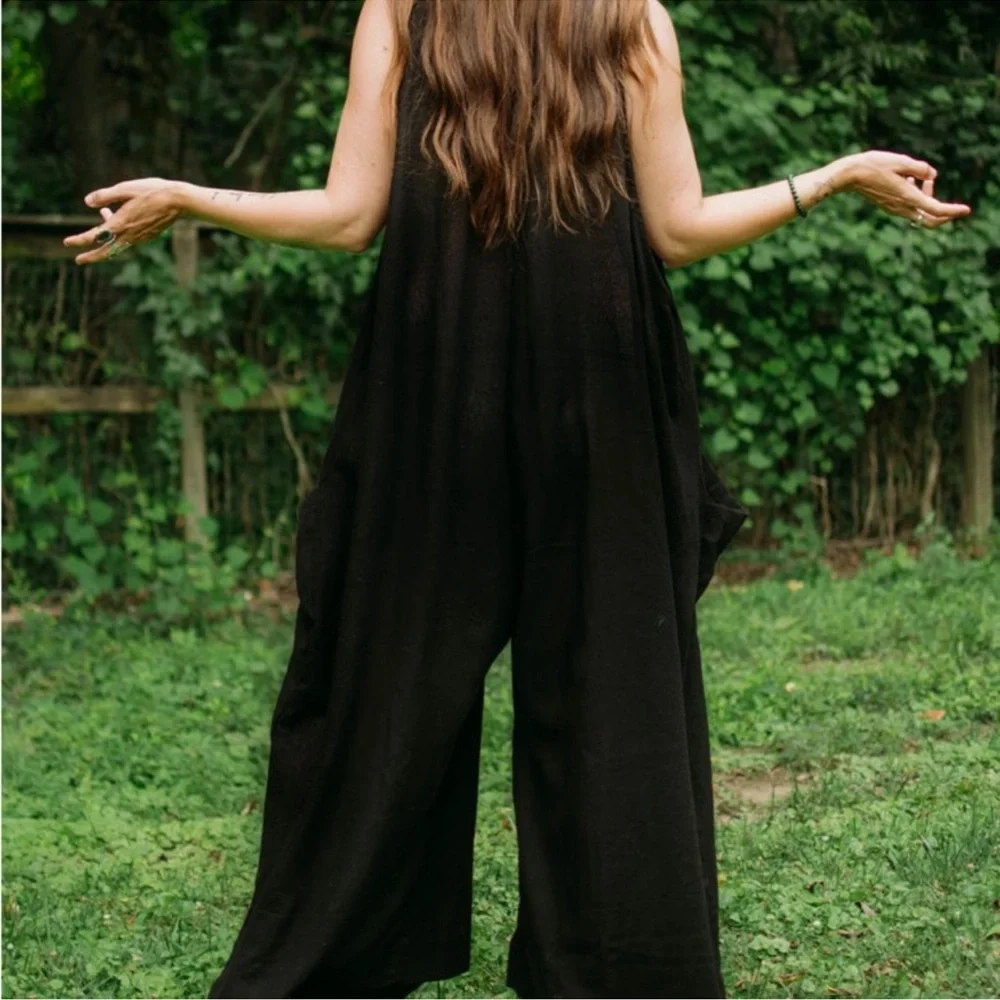 🌙 Kantha Bae Khadi Harmony Billowy Jumpsuit - Free Size - Picture 3 of 7